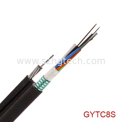PE Sheath Armored GYTC8S Figure 8 Fiber Optic Cable 24 Core Optical Fiber Cable