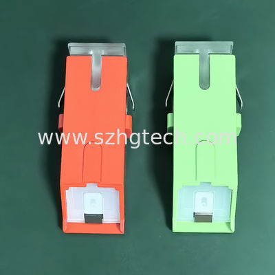 New Arrived Green Color SC apc Simplex Fiber Optic Adapter With Spring Cover
