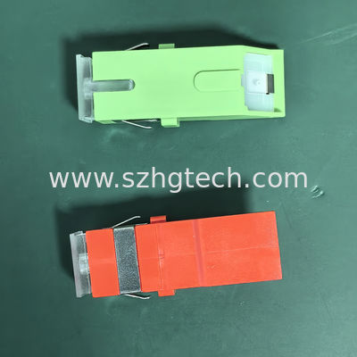 New Arrived Green Color SC apc Simplex Fiber Optic Adapter With Spring Cover
