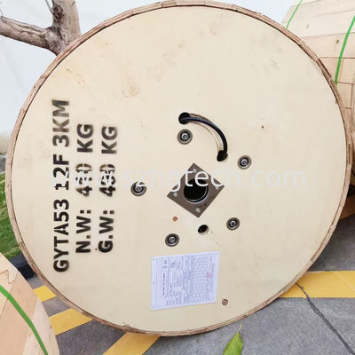 GYTA53 Optical Fiber Cable Double Armoured Outdoor 12F Fiber Optic Cable
