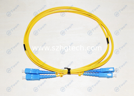0.3dB Insertion Loss Armored Fiber Optic Patch Cable Duplex 3M Fiber Jumper