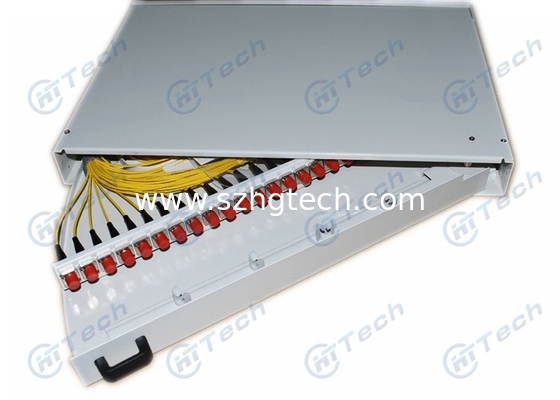 White Color FC Fiber Patch Panel , Optical Patch Panel With Pigtail Outlet