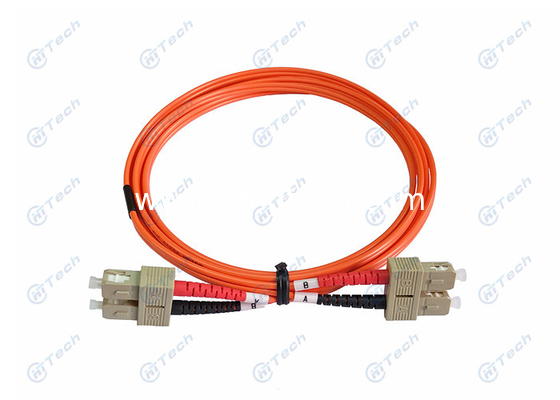 Duplex Fiber Optic Patch Cord SC SC Multimode 0.35dB Insertion Loss IEC Standard