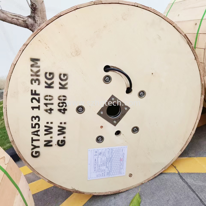 GYTA53 Optical Fiber Cable Double Armoured Outdoor 12F Fiber Optic Cable
